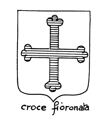 Imagen del término heráldico: Croce fioronata